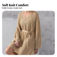Beach Long Sleeve Top for Women, Relaxed Knitwear, Summer, Lightweight
