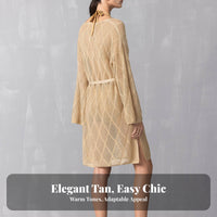 Beach Long Sleeve Top for Women, Relaxed Knitwear, Summer, Lightweight