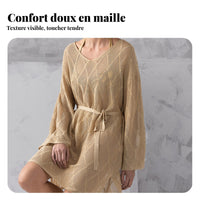 Beach Long Sleeve Top for Women, Relaxed Knitwear, Summer, Lightweight