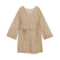 Beach Long Sleeve Top for Women, Relaxed Knitwear, Summer, Lightweight