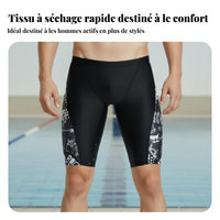 Men's Swim Briefs, Quick-Dry, Knee-Length, Anti-Embarrassment, Beach, Pool, Spa