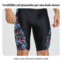 Men's Swim Briefs, Quick-Dry, Knee-Length, Anti-Embarrassment, Beach, Pool, Spa