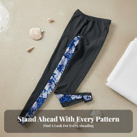 Women's Beach Pants, UPF50 Sun Protection, Water Resistant, Snorkeling, Diving, Botanical/Tie-Dye Print