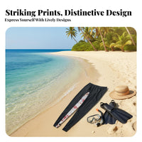 Women's Beach Pants, UPF50 Sun Protection, Water Resistant, Snorkeling, Diving, Botanical/Tie-Dye Print