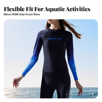 Women's Two-Piece Rash Guard Swimsuit, Sun Protection, Long Sleeve & Pants, Modest Beachwear, Diving