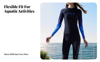 Women's Two-Piece Rash Guard Swimsuit, Sun Protection, Long Sleeve & Pants, Modest Beachwear, Diving