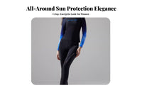 Women's Two-Piece Rash Guard Swimsuit, Sun Protection, Long Sleeve & Pants, Modest Beachwear, Diving