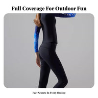 Women's Two-Piece Rash Guard Swimsuit, Sun Protection, Long Sleeve & Pants, Modest Beachwear, Diving