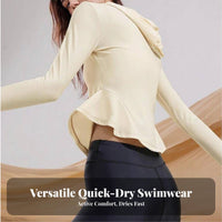 Women's Long Sleeve Rash Guard, Hooded, UPF50+ Sun Protection, Quick Dry, Swimming, Diving