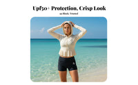 Women's Long Sleeve Rash Guard, Hooded, UPF50+ Sun Protection, Quick Dry, Swimming, Diving
