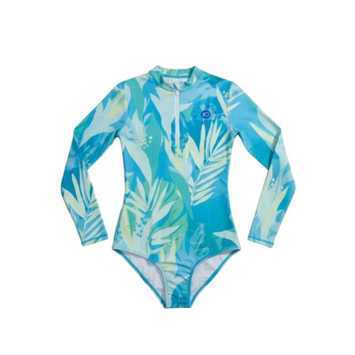 Triangle One-Piece Swimsuit, Plus Size, Long Sleeve, Cute, Modest