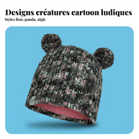 Kids Winter Neck Gaiter, Knitted Fleece, Outdoor Cycling, Breathable, Thermal, Random Color