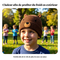 Kids Winter Neck Gaiter, Knitted Fleece, Outdoor Cycling, Breathable, Thermal, Random Color