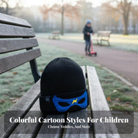 Kids Winter Neck Gaiter, Knitted Fleece, Outdoor Cycling, Breathable, Thermal, Random Color