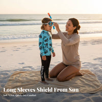 Children's Long Sleeve Swimwear, Sun Protection, Quick Dry