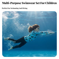 Children's Long Sleeve Swimwear, Sun Protection, Quick Dry