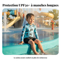 Children's Long Sleeve Swimwear, Sun Protection, Quick Dry