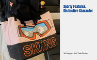 Stylish Travel Duffel, Large Capacity, Expandable Shoulder Bag, Gym, Ski Gear, Relaxed Design