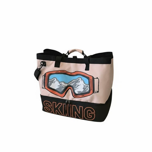 Stylish Travel Duffel, Large Capacity, Expandable Shoulder Bag, Gym, Ski Gear, Relaxed Design
