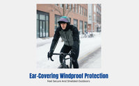 Outdoor Lamb Wool Trapper Hat, Color Block, Ear Protection, Thick, Winter Warmth