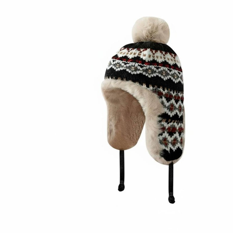 Faux Plush Ushanka, Warm Earflap Hat, Outdoor Winter Cycling Cap