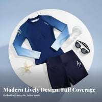 Long Sleeve Diving Suit Women's Two-Piece Swimsuit Sun Protection Quick Dry Warm Rash Guard