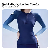 Long Sleeve Diving Suit Women's Two-Piece Swimsuit Sun Protection Quick Dry Warm Rash Guard