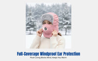 Windproof Ushanka Hat, Winter Warm Earflap, Skiing & Cycling, Unisex, Protective Goggles