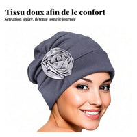 Floral Turban Hat, Silk-like Polyester, Chemo, Wedding, Maternity