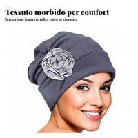 Floral Turban Hat, Silk-like Polyester, Chemo, Wedding, Maternity