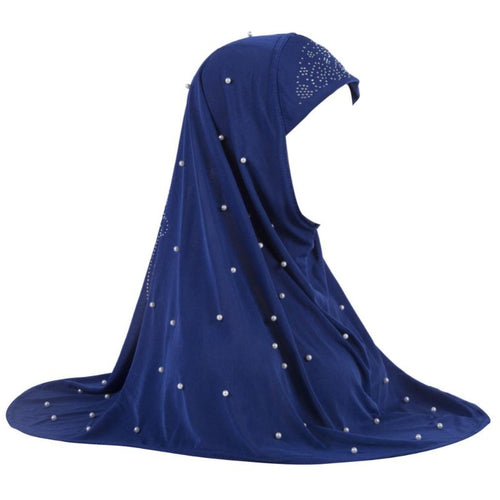 Malaysian Hijab, Crystal Linen, Bead Decor, Prayer Scarf, Women, H016