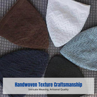 Ethnic Mesh Head Cap, Knitted Prayer Hat, Breathable Adjustable Men