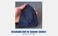 Ethnic Mesh Head Cap, Knitted Prayer Hat, Breathable Adjustable Men