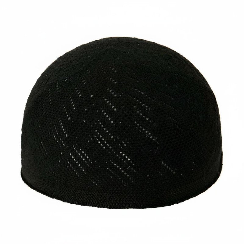 Ethnic Mesh Head Cap, Knitted Prayer Hat, Breathable Adjustable Men
