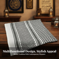 Dubai Tassel Headscarf, Muslim Prayer Cap, Arab Cotton Shawl, Men's Ethnic Wear