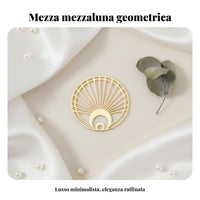 Geometric Arc Pendant, Stainless Steel Jewelry Component Women DIY Craft