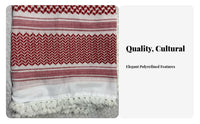 Ethnic Men's Headscarf, Embroidered Cotton Blend, Arab Design, Prayer Cap