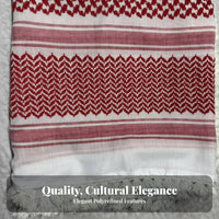 Ethnic Men's Headscarf, Embroidered Cotton Blend, Arab Design, Prayer Cap