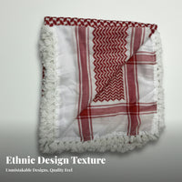 Ethnic Men's Headscarf, Embroidered Cotton Blend, Arab Design, Prayer Cap