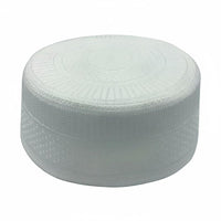 Men's Embroidered Prayer Cap, Flat Top, Navy and Cream, Hollow Design, Saudi Style, Breathable, Seasonal, Floral Pattern