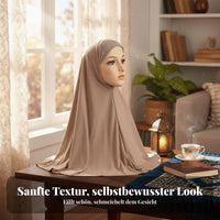 Hijab Scarf, Crystal Decor, Muslim Prayer Head Cover, Women