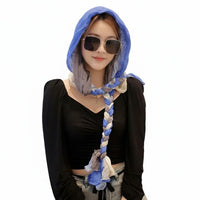 Gradient Dyed Turban Hat, Handwoven Ethnic Headscarf, Women, Multi-Design