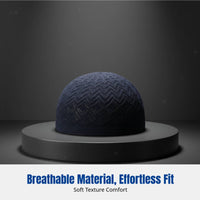 Arab Style Kufi Cap, Thin Knitted Muslim Prayer Hat for Men