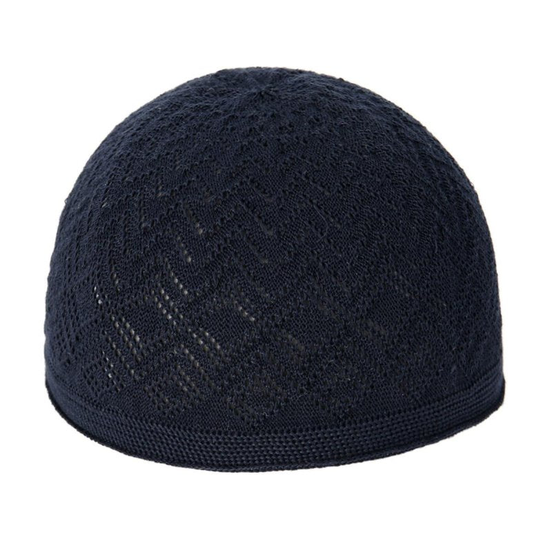 Arab Style Kufi Cap, Thin Knitted Muslim Prayer Hat for Men