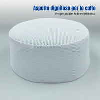 Mesh Muslim Cap, Lightweight Breathable Men's Prayer Hat for Restaurant