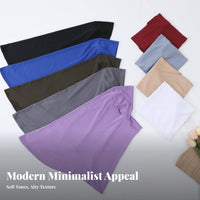 Four Seasons Milk Silk Headscarf, Plain Color, Lightweight, Outdoor Prayer