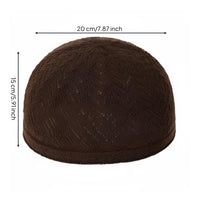 Muslim Prayer Hat, Breathable Kufi Cap, Thin Knit Hat for Men