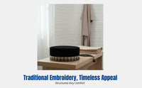 Stylish Embroidered Muslim Cap, Hard Flat Top, Breathable Prayer Hat