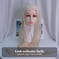 Knitted Headscarf Turban, Pull-On, Middle Eastern Style, Hair Wrap
