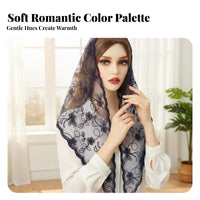 Lace Bridal Headscarf for Women, Stylish Scarf, Wedding, Photoshoot